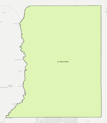 St. Helena County LA school district boundaries map
