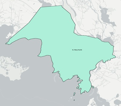 St. Mary County LA school district boundaries map