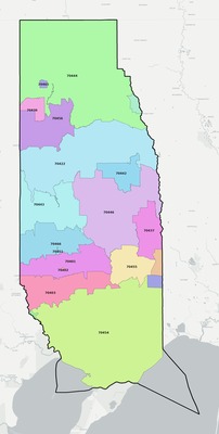 Tangipahoa County LA ZIP code boundaries map