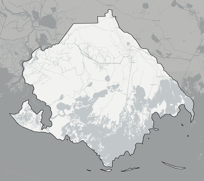 Terrebonne County LA county basemap context