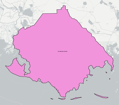 Terrebonne County LA school district boundaries map