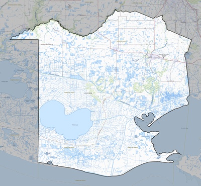 Vermilion County LA USGS topo map