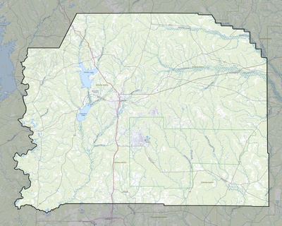 Vernon County LA USGS topo map