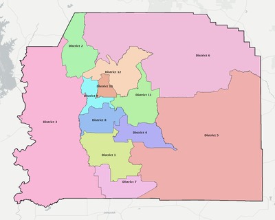 Vernon County LA townships and subdivisions map