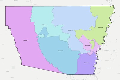 Washington County LA townships and subdivisions map