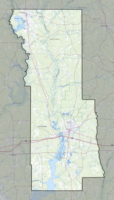 Webster County LA USGS topo map