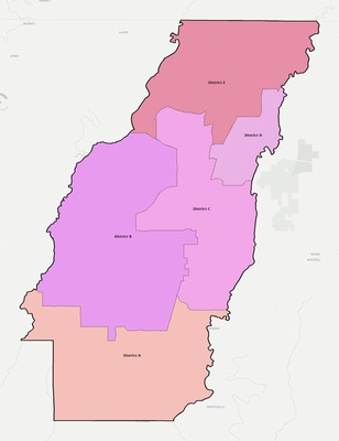 West Carroll County LA townships and subdivisions map
