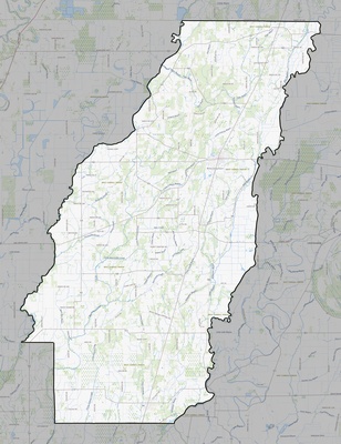 West Carroll County LA USGS topo map