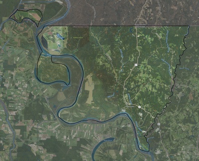 West Feliciana County LA USGS imagery and topo map