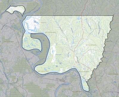 West Feliciana County LA USGS topo map