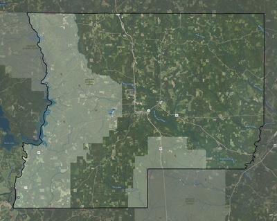 Winn County LA USGS imagery and topo map