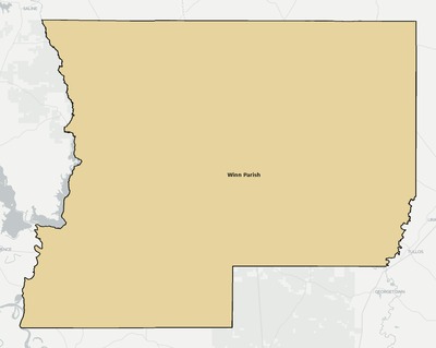 Winn County LA school district boundaries map