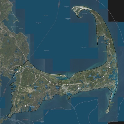 Barnstable County MA USGS imagery and topo map