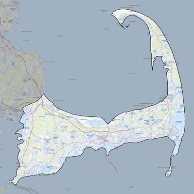 Barnstable County MA USGS topo map