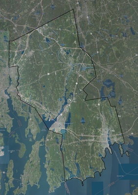 Bristol County MA USGS imagery and topo map