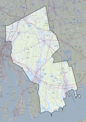 Bristol County MA USGS topo map