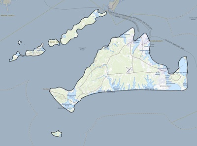 Dukes County MA USGS topo map