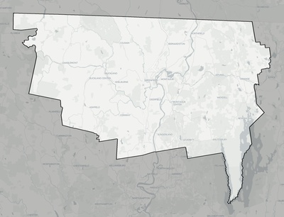 Franklin County MA county basemap context