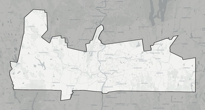 Hampden County MA county basemap context