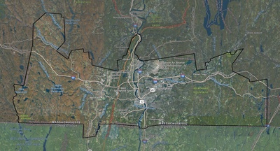 Hampden County MA USGS imagery and topo map