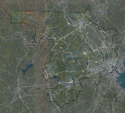 Middlesex County MA USGS imagery and topo map