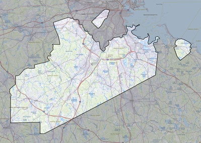Norfolk County MA USGS topo map