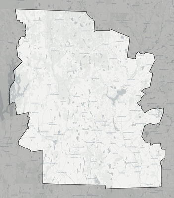 Worcester County MA county basemap context