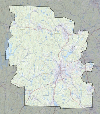 Worcester County MA USGS topo map