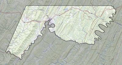 Allegany County MD USGS topo map