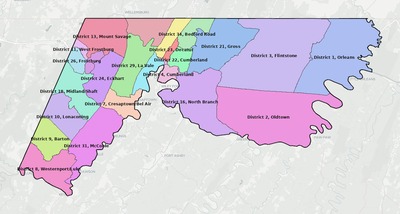 Allegany County MD county subdivision map preview