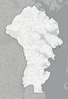 Anne Arundel County MD county basemap context