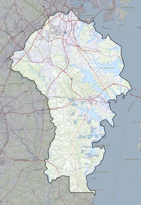 Anne Arundel County MD USGS topo map