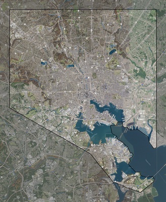 Baltimore County MD USGS imagery and topo map