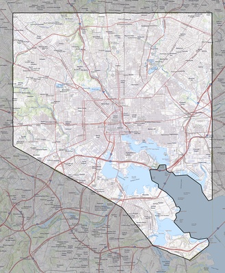 Baltimore County MD USGS topo map