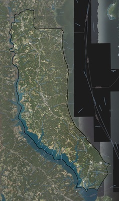 Calvert County MD USGS imagery and topo map