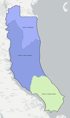 Calvert County MD townships and subdivisions map