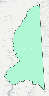 Caroline County MD school district boundaries map