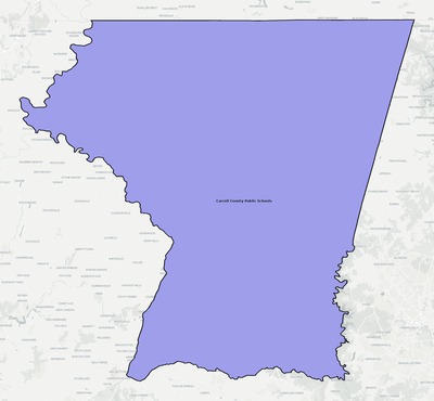 Carroll County MD school district boundaries map