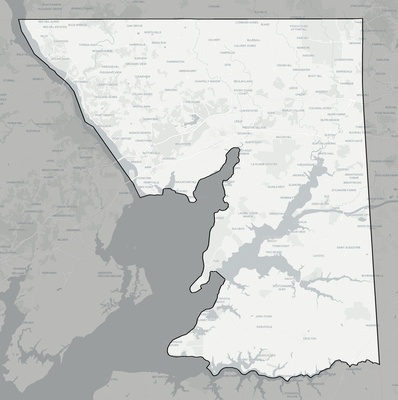 Cecil County MD county basemap context