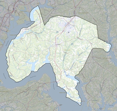 Charles County MD USGS topo map