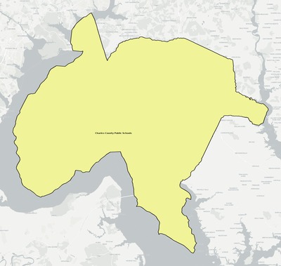 Charles County MD school district boundaries map