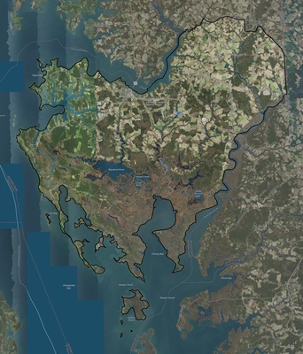 Dorchester County MD USGS imagery and topo map