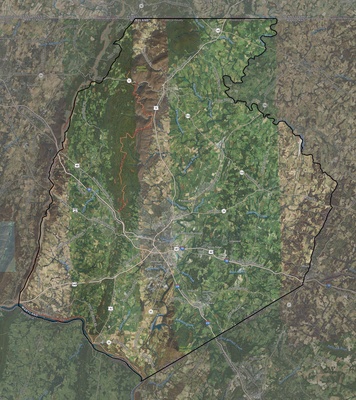 Frederick County MD USGS imagery and topo map