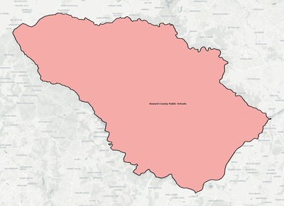 Howard County MD school district boundaries map