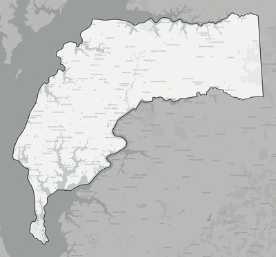 Kent County MD county basemap context