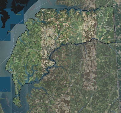 Kent County MD USGS imagery and topo map
