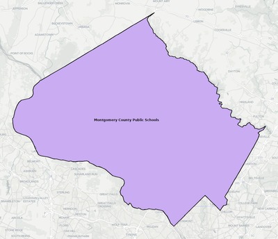 Montgomery County MD school district boundaries map