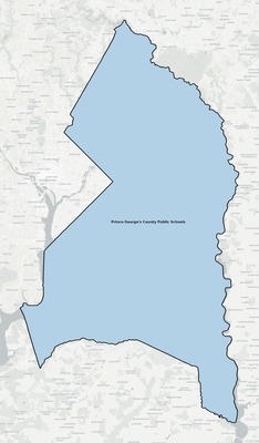 Prince George's County MD school district boundaries map