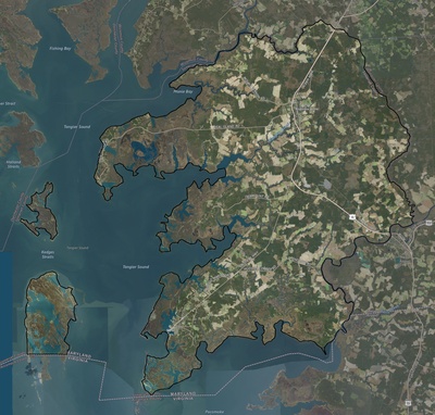 Somerset County MD USGS imagery and topo map