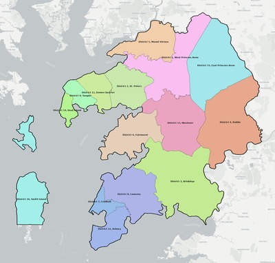 Somerset County MD townships and subdivisions map